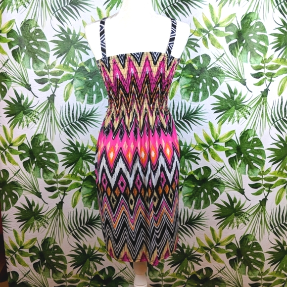 National For Her Zig-Zag Ruched Dress (Size: Large) - Picture 6 of 10